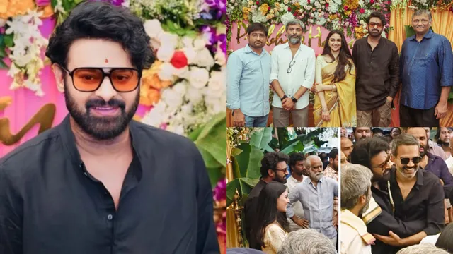 పూజా కార్యక్రమాలతో మొదలైన హను రాఘవపూడి - ప్రభాస్ మూవీ.. స్టైలిష్ లుక్ లో డార్లింగ్, పిక్స్ వైరల్