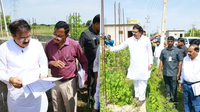 గృహ నిర్మాణాలను పరిశీలించిన మంత్రి నాదెండ్ల