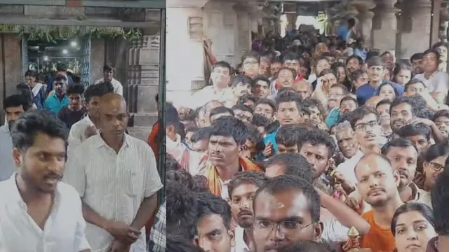 శ్రీశైలానికి పోటెత్తిన భక్తులు-VIDEO