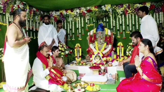 రేవంత్ నివాసంలో వినాయక చవితి పూజలు-VIDEO