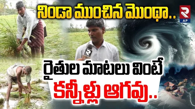 రైతుల మాటలు వింటే కన్నీళ్లు ఆగవు | Montha Cyclone Effect | Crops Destroyed In East Godavari | RTV