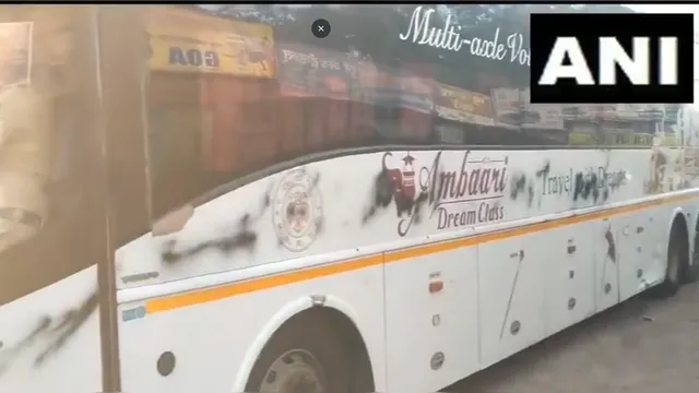  Karnataka, assault conductor, belgavi, Pune, blackened the buses with Karnataka number plates