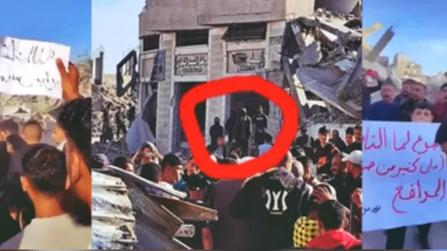 Palestenaians are protesting against Hamas