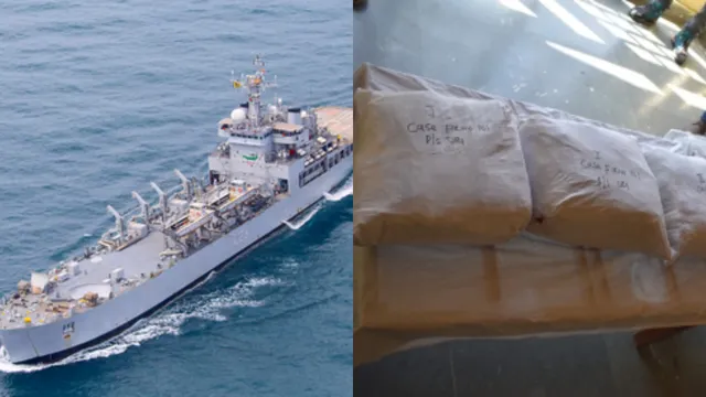 Indian Navy Seized 2,500 kg drugs  