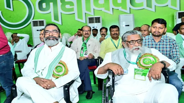 jmm, hemant soren elected jmm president, हेमंत सोरेन, झामुमो, झामुमो के अध्यक्ष चुने गए हेमंत सोरेन, शिबू सोरेन, कल्पना सोरेन,