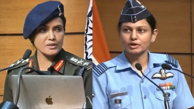 Col Sofiya Qureshi and Wg Cdr Vyomika Singh 