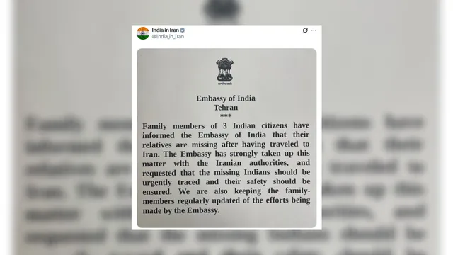 Missing Indian family Iran, Iran missing persons, Indian embassy Iran, diplomatic crisis Iran, India Iran relations