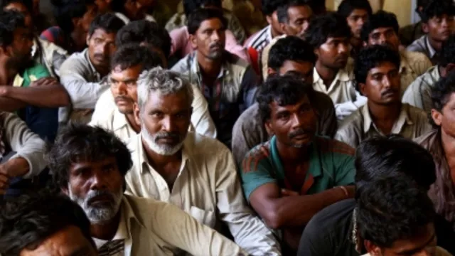 SRI LANKA NAVY ARRESTED 14 INDIAN FISHERMAN FOR CROSSING INTERNATIONAL MARITIME BORDER