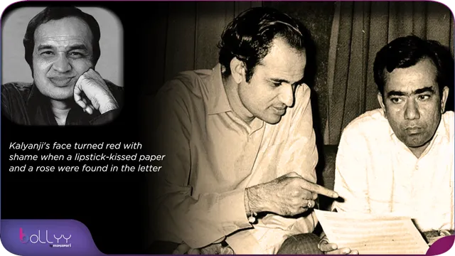 Kalyanji's face turned red with shame when a lipstick-kissed paper and a rose were found in the letter