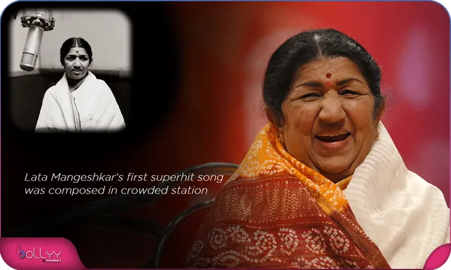 Lata Mangeshkar's first superhit song was composed in crowded station