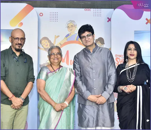 Shantanu Moitra - Mrs Sudha Murty - Prasoon Joshi - Megha Tata at the launch event of Story Time