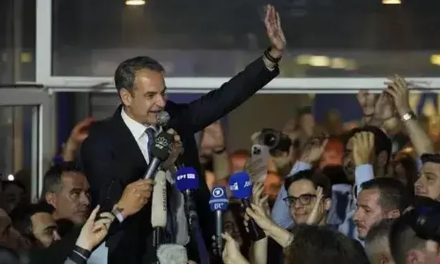 Greek election: Conservative party of PM Kyriakos Mitsotakis leads with wide margin