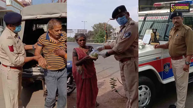 Vadodara police constable maintain the dignity of road accident victims