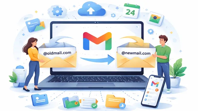 How to change your Gmail address without losing data?