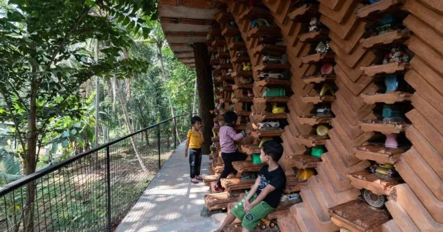 This Kerala home lets in natural light and air through walls made with 6,200 discarded toys.