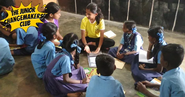 During a school project, 13-YO Haasini created games and activities to help govt school children learn English better.