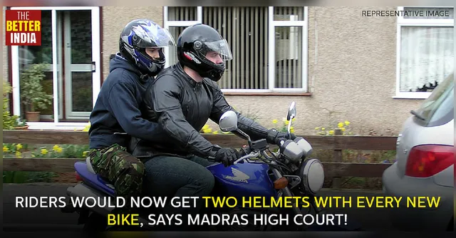Two Helmets & a Helmet Lock with Every New Bike - Madras HC Promoting Road Safety