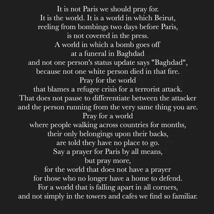 Indian Blogger's Viral Poem Explains Why We Shouldn't Pray Just For Paris