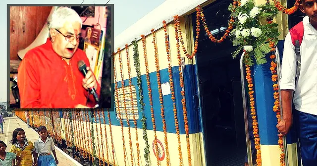This Man Uses the Public Address System of a Temple to Offer Free Railway Information to Villagers