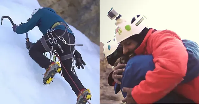 VIDEO: Two Men Attempt the Impossible, Create History as India's First Frozen Waterfall Climbers