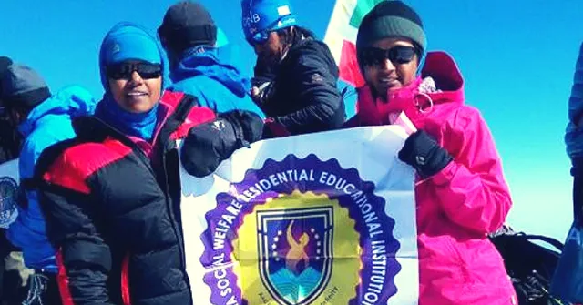 On Top of the World! Telangana Girls Poorna & Sri Vidya Conquer Europe's Tallest Mountain