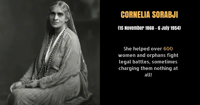 Here's How India's First Woman Lawyer, Cornelia Sorabji Opened Law for Women in 1924!