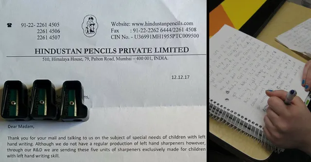 Stationary Company Has the Perfect Answer to a Left-Handed Girl's Dilemma