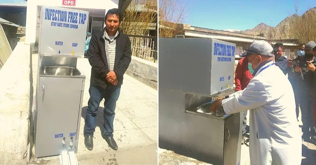 COVID-19: Ladakhi Innovator Makes 'Infection Free Tap' For Doctors in 5 Days!