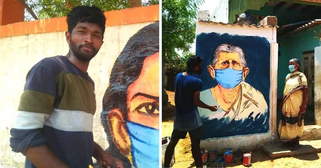 This 25-YO's Innovative Paintings Are Educating 50 Andhra Villages About COVID-19