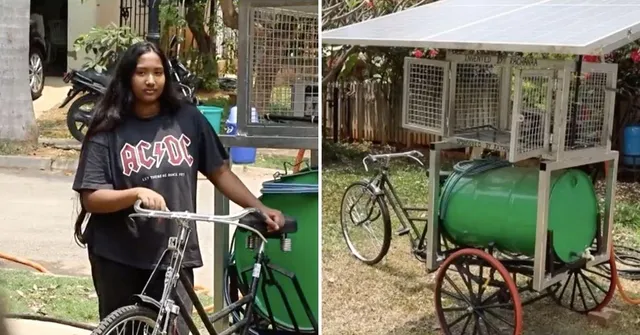 Class 11 Student Builds Solar Cycle To Water Plants & Irrigate Fields Without a Pump