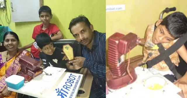Learnt Online, Father Builds ‘Maarobot’ to Help Disabled Daughter Eat Food Herself