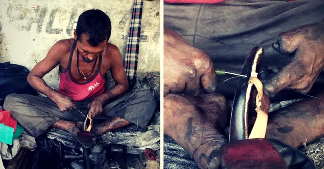 उंगलियाँ गंवाने पर भी नहीं छोडा मोची का काम; साहस और स्वाभिमान की मिसाल है दिल्ली के दिनेश दास!