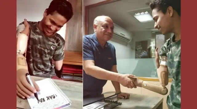 पैरों से ब्रश पकड़ पेंटिंग करने वाले ऋतिक को दिल्ली हाई कोर्ट का तोहफ़ा है कृत्रिम हाथ!