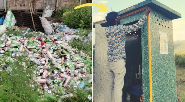 प्लास्टिक की बोतलों को फेंके नहीं इन्हें दें; 9000 बेकार बोतलों से एक टॉयलेट बना देते हैं ये!