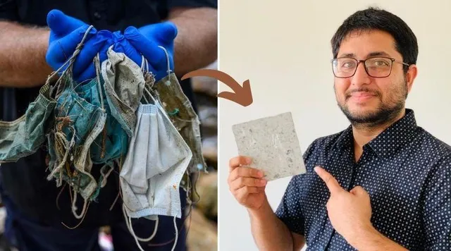 भारत के रिसायकल मैन का कमाल, कचरे में पड़े मास्क और PPE किट्स से बना दी वाटर-प्रूफ ईंट