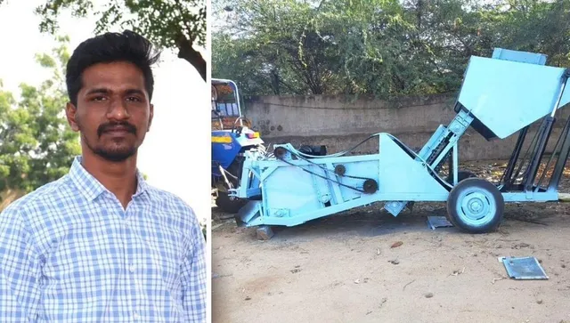 low cost harvesting machine innovated by Deepak
