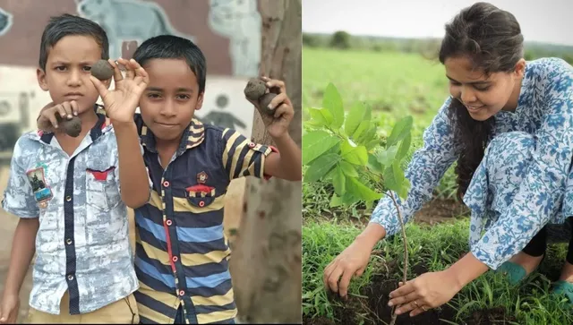 After seeing Latur, Maharashtra suffering from drought, Aditi Patil taught 15000 children to make seed balls