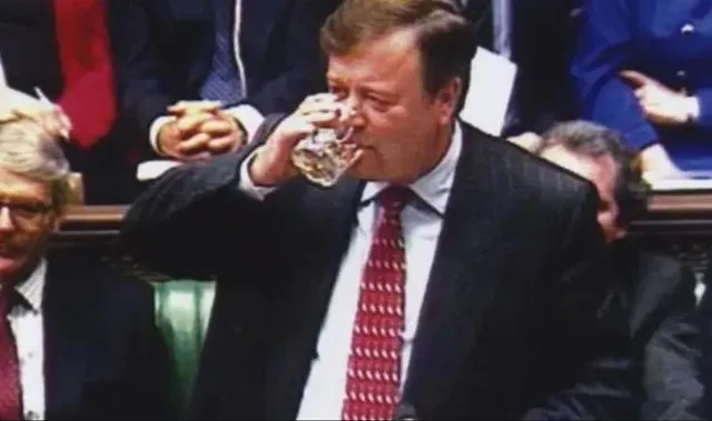 Minister drinks alcohol during the budget speech