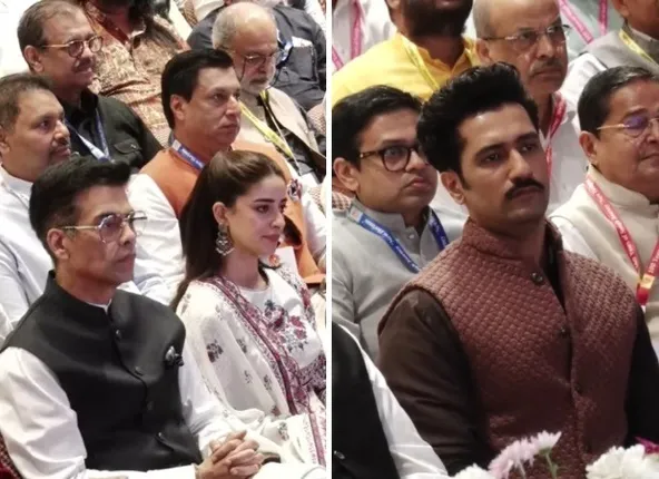 Karan-Johar-Vicky-Kaushal-Ananya-Panday-and-others-attend-day-2-of-the-100-year-celebration-event-of-RSS-in-Mumbai