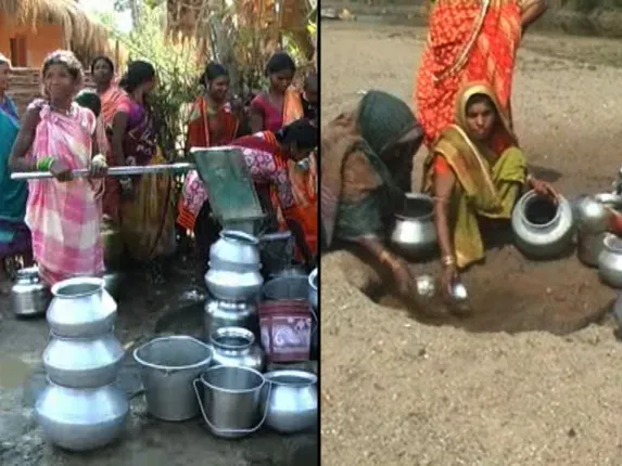 ଗ୍ରୀଷ୍ମ ଆରମ୍ଭରୁ ରାଜ୍ୟରେ ପିଇବା ଜଳ  ସମସ୍ୟା ! ନବରଙ୍ଗପୁର ବଡ଼କୁମାରୀ ଓ ଗଂଜାମ ମୌଳାଭଣଞ୍ଜାରେ ପାଣି ପାଇଁ ହାହାକାର