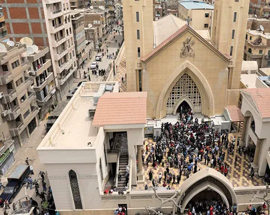 ଇଜିପଟର ରାଜଧାନୀ କାଇରୋର ଦୁଇଟି କୋପଟିକ୍ ଚର୍ଚରେ ବିସ୍ଫୋରଣ ! ୪୫ ମୃତ