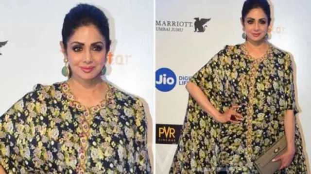 ବେଡସିଟ ଭଳି ପୋଷାକ ପିନ୍ଧି ଚର୍ଚ୍ଚାରେ ଶ୍ରୀଦେବୀ