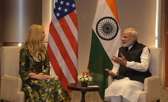 ହାଇଦ୍ରାବାଦରେ ଆମେରିକା ରାଷ୍ଟ୍ରପତିଙ୍କ ଝିଅ ଇଭାଙ୍କା ଟ୍ରମ୍ପଙ୍କ ହୃଦୟସ୍ପର୍ଶୀ ଭାଷଣ : ଚା’ ବିକାଳି ପ୍ରଧାନମନ୍ତ୍ରୀ ହେବା ନେଇ ମୋଦିଙ୍କୁ କଲେ ପ୍ରଶଂସା