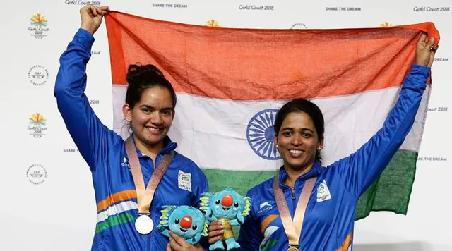 ରାଜ୍ୟ ଗୋଷ୍ଠୀ କ୍ରୀଡାରେ ଭାରତକୁ ଆଉ ୨ ସ୍ୱର୍ଣ୍ଣ ! ମହିଳା ସୁଟିଂରେ ତେଜସ୍ୱିନୀ ସାୱନ୍ତଙ୍କୁ ସ୍ୱର୍ଣ୍ଣ ଓ ଅଂଜୁମ ମୁଦଗିଲଙ୍କୁ ରୌପ୍ୟ ପଦକ