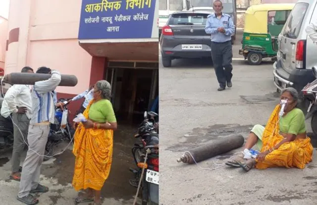 କେହି ଶୁଣିଲେନି ବୁଢୀ ମା’ର ଦରଦ ! ଆସିଲାନି ଆମ୍ବୁଲାନ୍ସ, କାନ୍ଧରେ ଅକ୍ସିଜେନ ସିଲିଣ୍ଡର ହାତରେ ୟୁରିନ ପାଇପ ଧରି ଛିଡା ହୋଇଥିଲା ପୁଅ ।