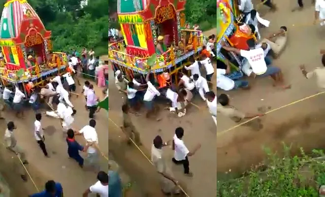 ଜୀବନ ବଂଚାଇଲେ ପୁଲିସ ବାବୁ ! ନିଜେ ରଥଚକ ତଳେ ପଡ଼ିଯାଇ ରକ୍ଷା କଲେ ଚକତଳେ ଫସିଥିବା ଲୋକଙ୍କୁ