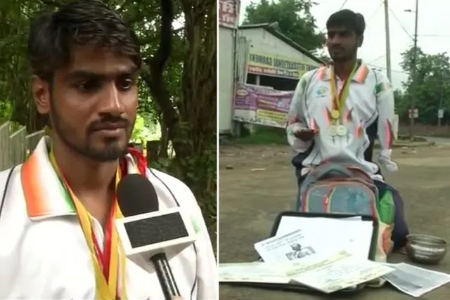 ବେକରେ ଝୁଲୁଛି ମେଡାଲ୍,ହାତରେ ରହିଛି ଥାଳ ! ଏ ହେଉଛି ଭାରତକୁ ଗର୍ବାନ୍ୱିତ କରିଥିବା ଜାତୀୟ ପାରା ଆଥଲେଟଙ୍କ ଅବସ୍ଥା ।