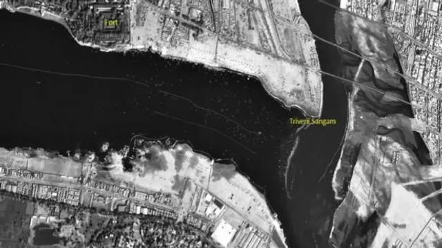 ଅନ୍ତରୀକ୍ଷରୁ କିଭଳି ଦେଖାଯାଏ କୁମ୍ଭମେଳାର ଚିତ୍ର ! ଫଟୋ ଜାରି କଲା ଇସ୍ରୋ , ଦେଖନ୍ତୁ ଫଟୋ ।