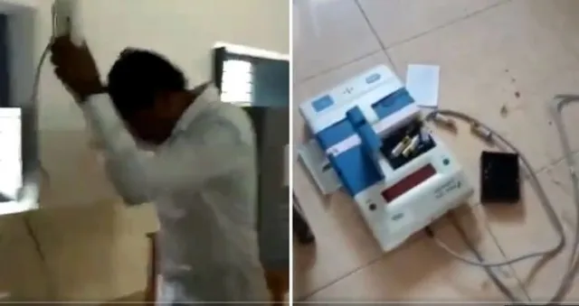 ଇଭିଏମ୍ ମେସିନ୍ ଭାଙ୍ଗିଲେ ଜନ ସେନା ପ୍ରାର୍ଥୀ ! ଗିରଫ କଲା ପୋଲିସ୍ ।