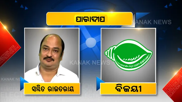 ବିଜେଡି ଖାତାକୁ ଗଲା ପାରାଦୀପ ଆସନ । ବାପି ସର୍ଖେଲଙ୍କୁ ୨୦ ହଜାରରୁ ଅଧିକ ଭୋଟ୍ ବ୍ୟବଧାନରେ ପରାଜିତ କରି ‘ଶଙ୍ଖ’ ନାଦ କଲେ ସମ୍ବିତ ରାଉତରାୟ ।